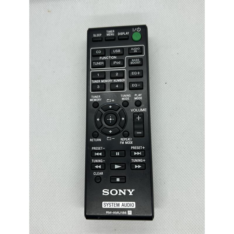 Sony RM-AMU186 audio system remote control front view