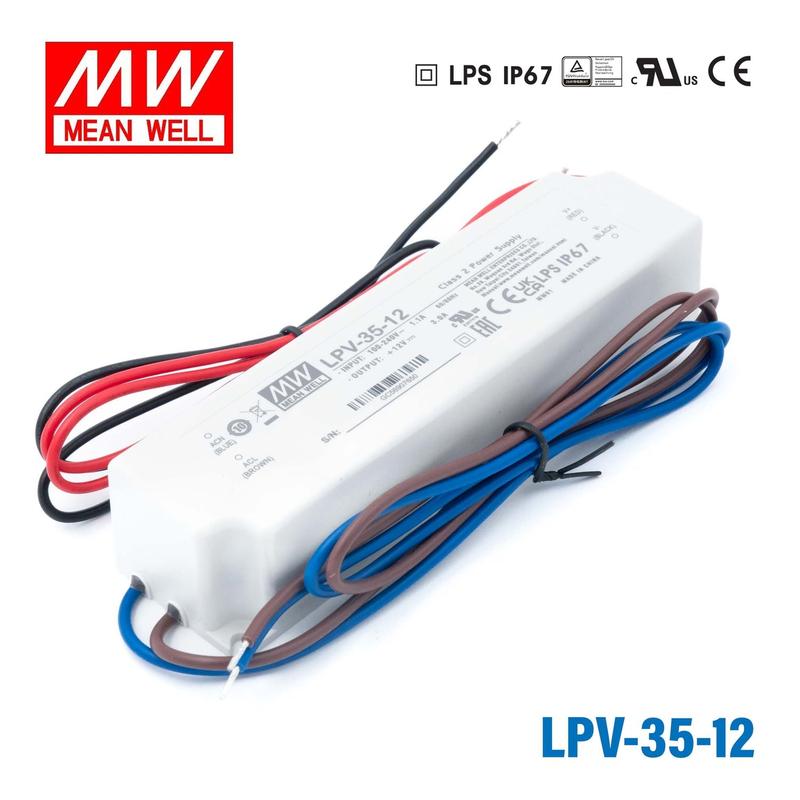 Mean Well LPV-35-12 36W 12V IP67 LED driver