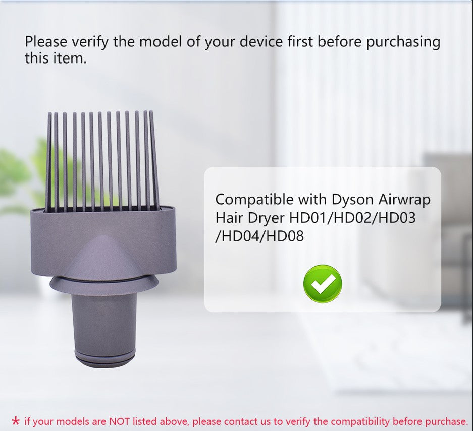 Wide Tooth Comb for Dyson Supersonic Hair Dryer