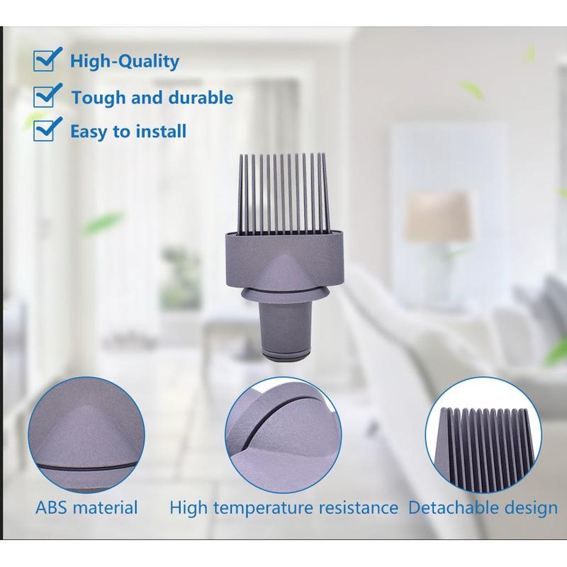 Wide tooth comb attachment for styling curly hair