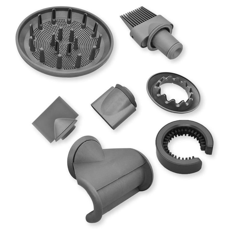 Complete Hair Dryer Attachment Set for Dyson Supersonic showing all 6 attachments