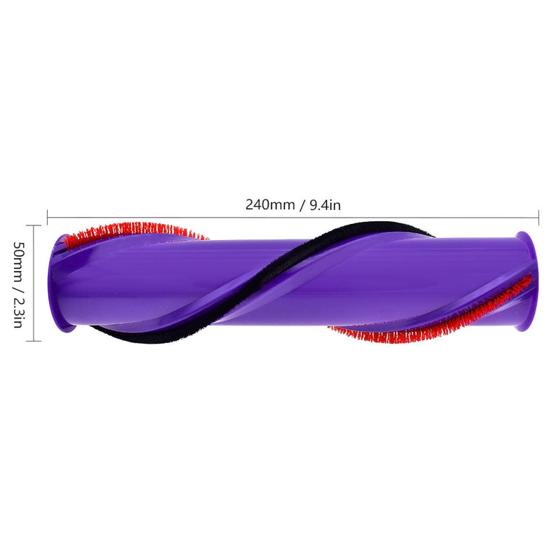 Dyson V10 floor brush showing dual-action bristles