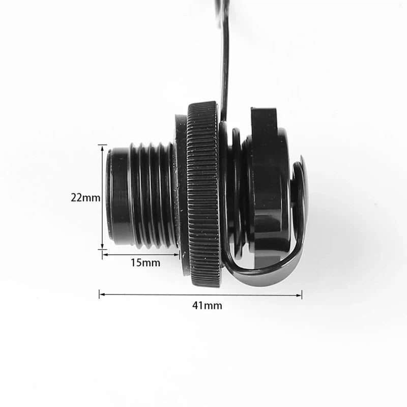 Two-piece air valve nozzle cap set for inflatables