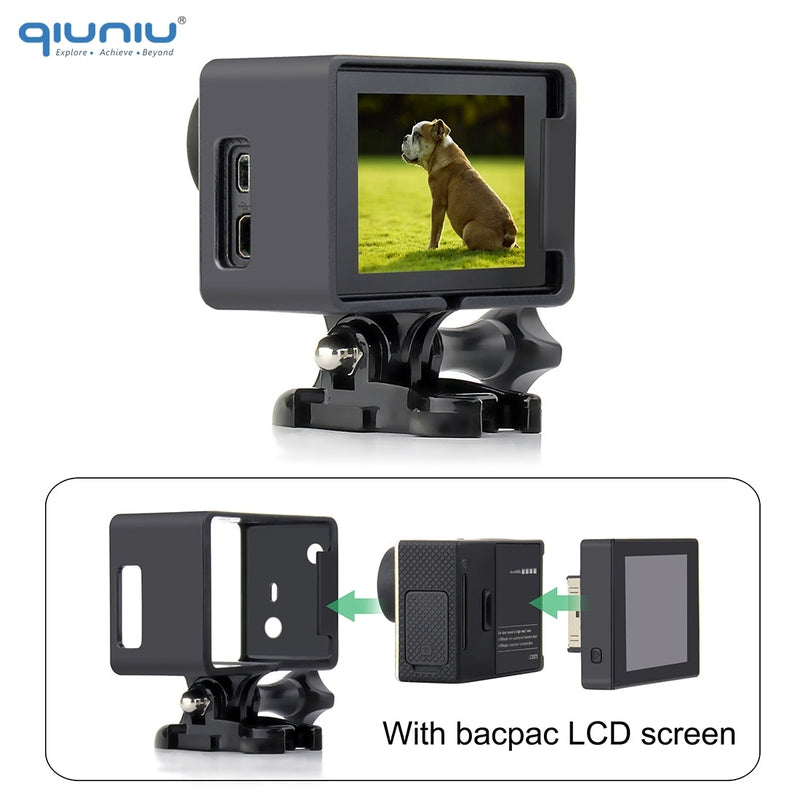 GoPro Hero 3+ in frame housing with Bacpac LCD screen