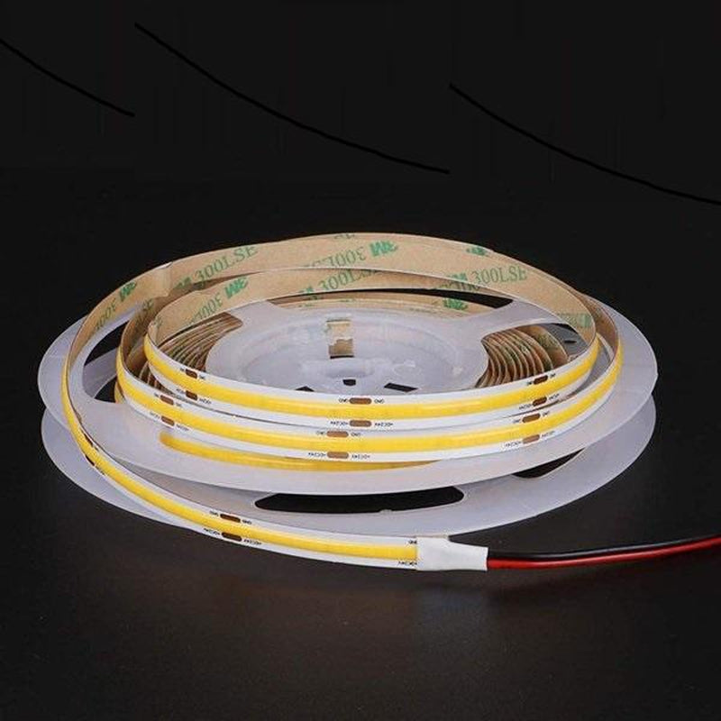Close-up of COB LED strip 480 LED/m seamless lighting