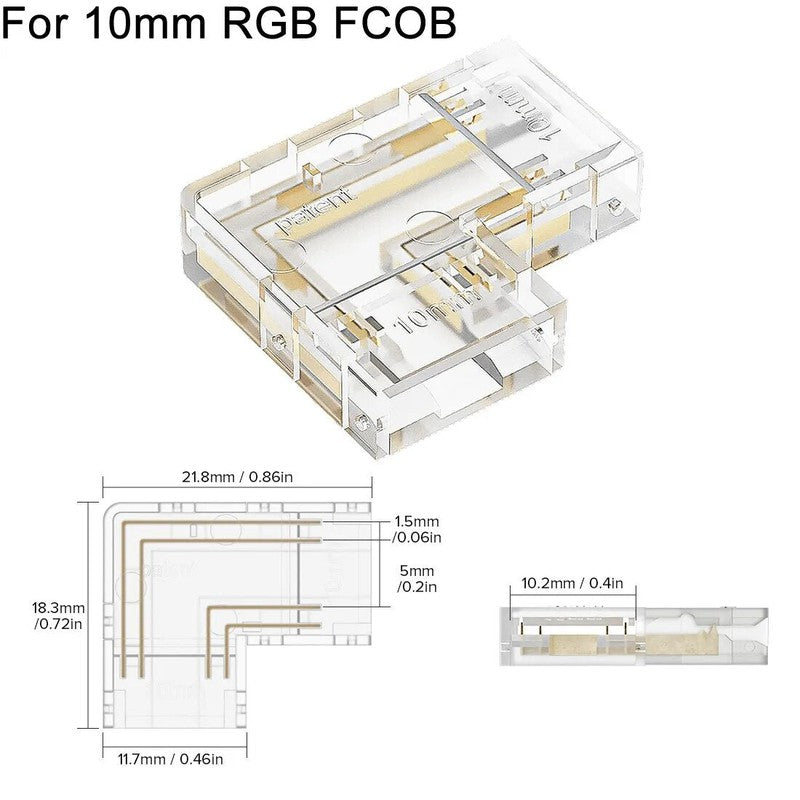 LED strip connector application
