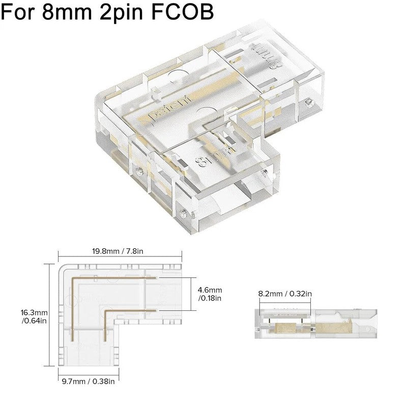 LED strip connector configuration