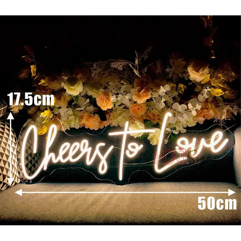 LED neon sign glowing display