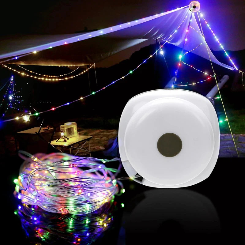 Camping Lights 10m String with Lantern (2 in 1 Design) Waterproof & Rechargeable
