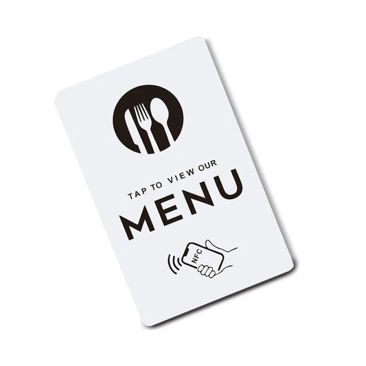 NFC menu card black, adhesive back