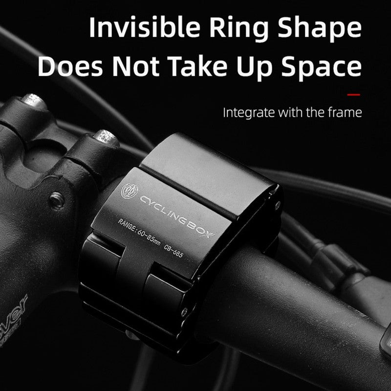 Ring-shaped aluminum bike phone mount with secure grip