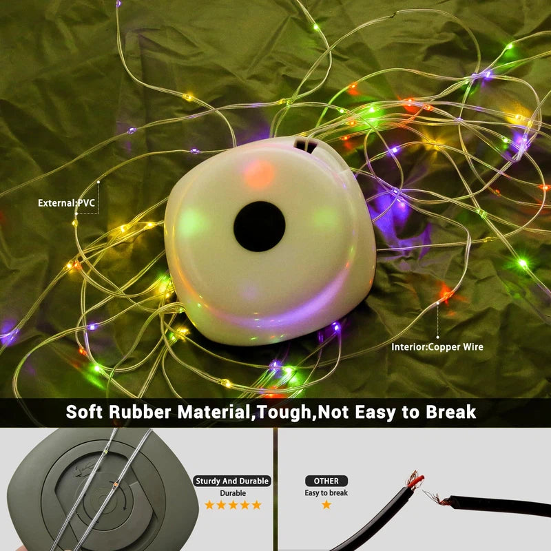 Camping Lights 10m String with Lantern (2 in 1 Design) Waterproof & Rechargeable