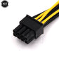 6 inch 2 x Molex 4 pin to 8-Pin PCI Express Video Card Pci-e ATX PSU Power Converter Cable