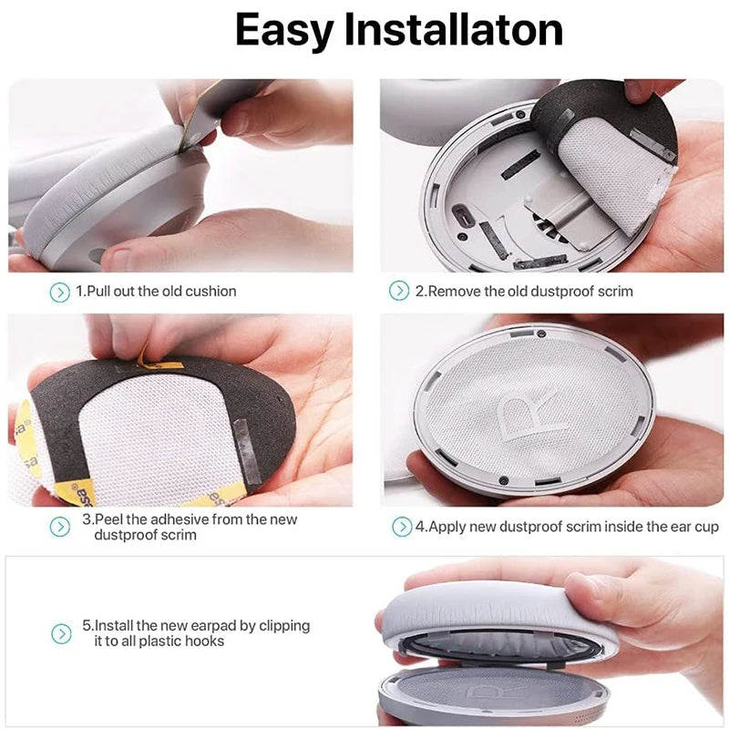 Side view of replacement ear pads for Bose 700 headphones