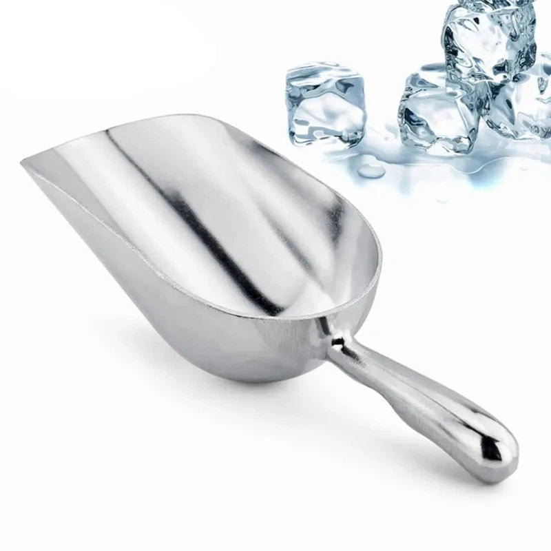 6oz aluminium ice scoop with silver finish