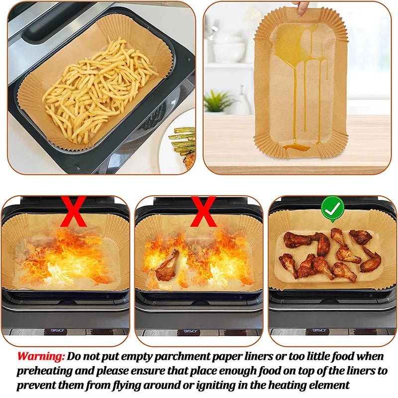 Disposable Air Fryer Paper (100 pack)