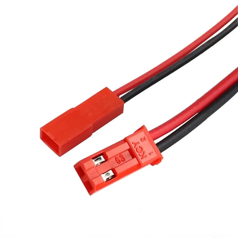 JST connector cable showing wire gauge and construction