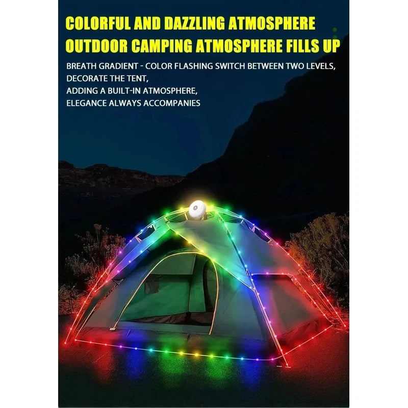 Camping Lights 10m String with Lantern (2 in 1 Design) Waterproof & Rechargeable