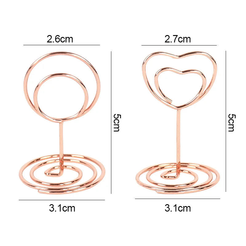 Table Number Card Holders, Metal (10 pack)