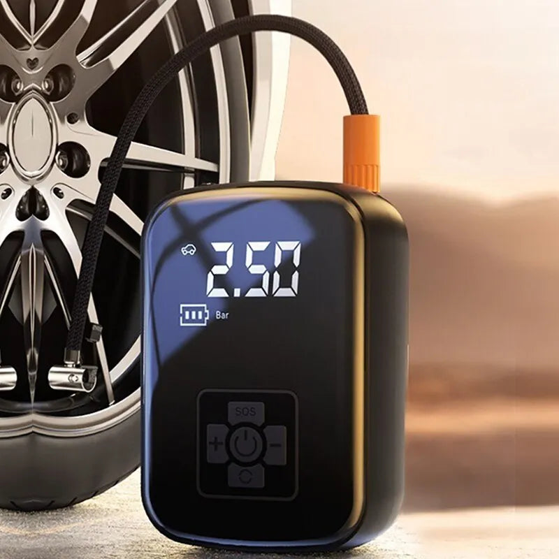 Wireless electric tyre pump portable air compressor