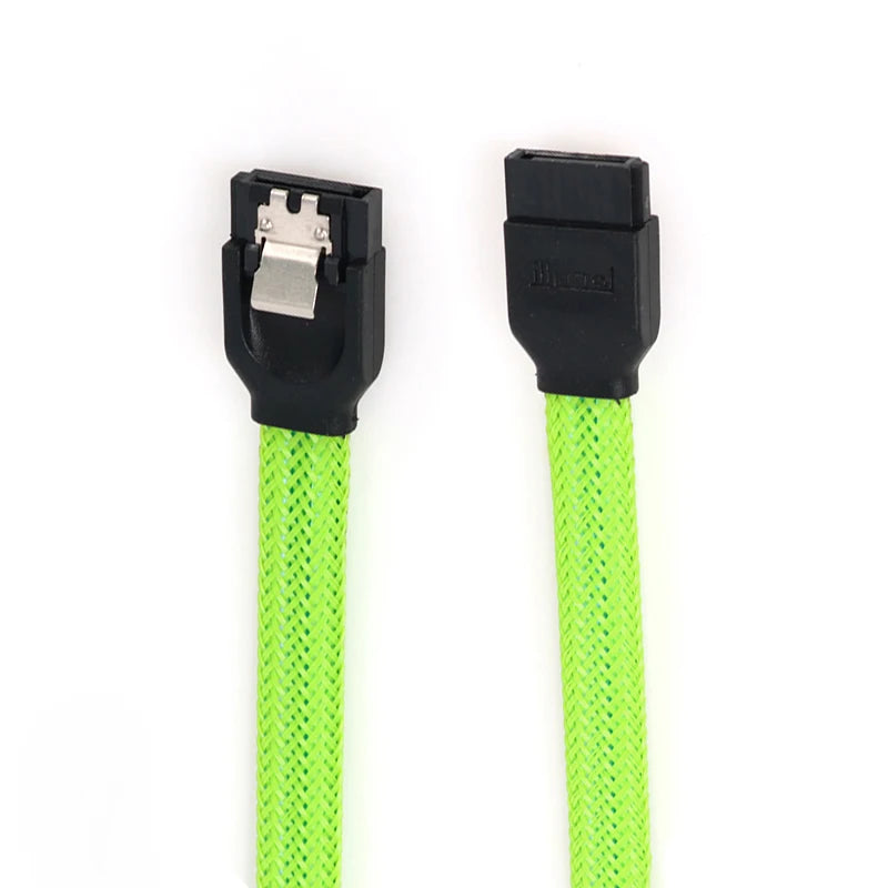 Lecolli SATA 3.0 III SATA3 7pin Data Cable 6Gb/S SSD Cables HDD Hard Disk Drive Cord Line With Nylon Premium Sleeved