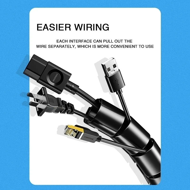 Flexible spiral wire protector installation demonstration