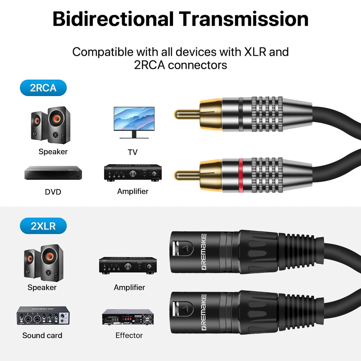 RCA to XLR cable 4N OFC wire