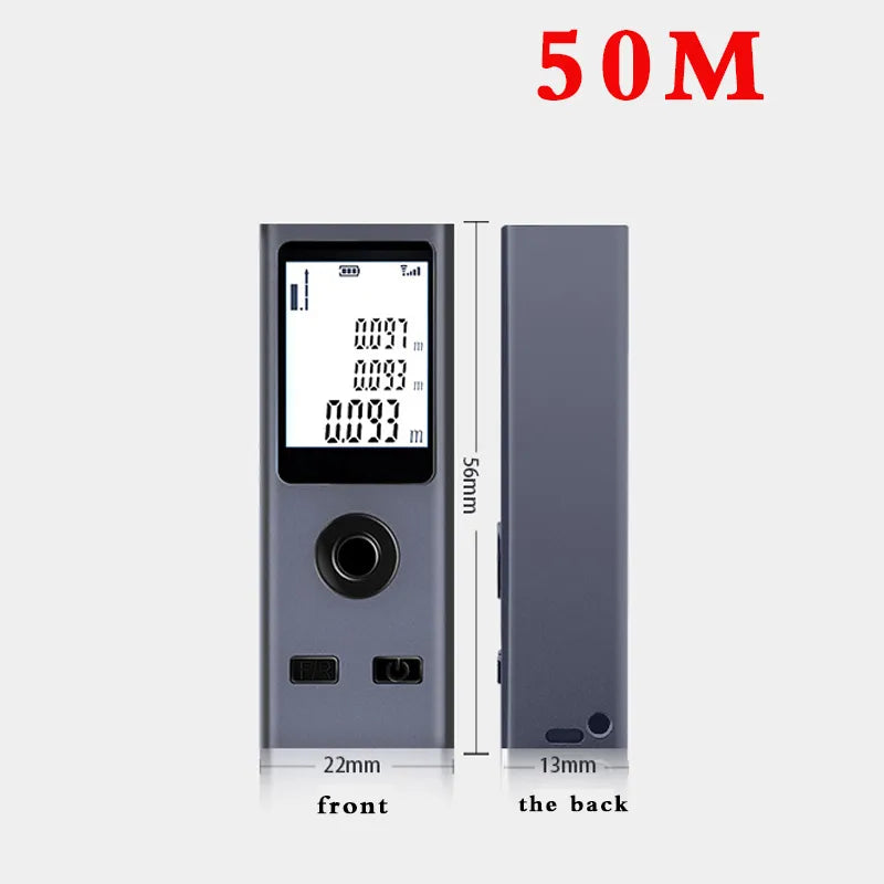 Compact laser distance meter with digital display