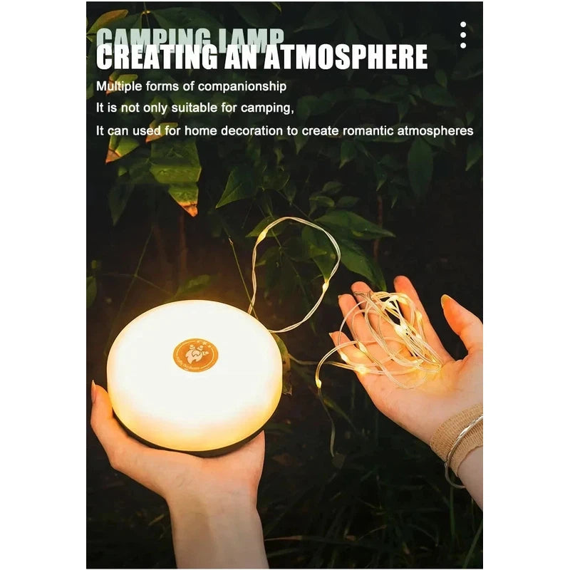 Camping Lights 10m String with Lantern (2 in 1 Design) Waterproof & Rechargeable