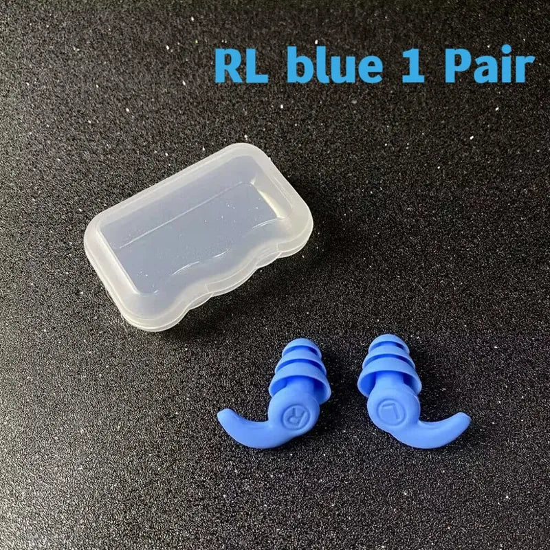 Royal blue soft silicone earplugs