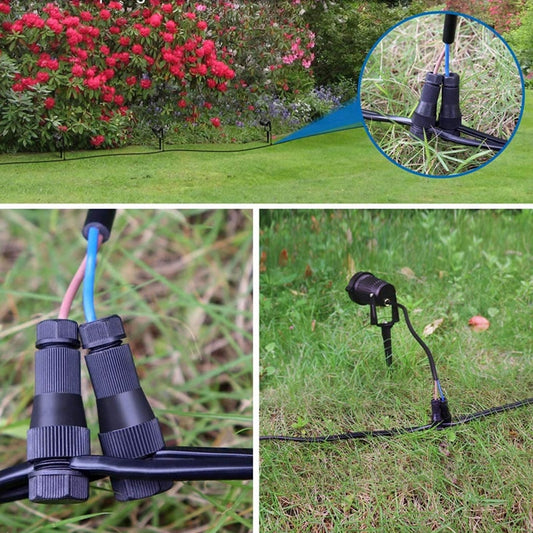 Connection Free Low Voltage Landscape Light LED Cable Connectors 12-18 Gauge Wire