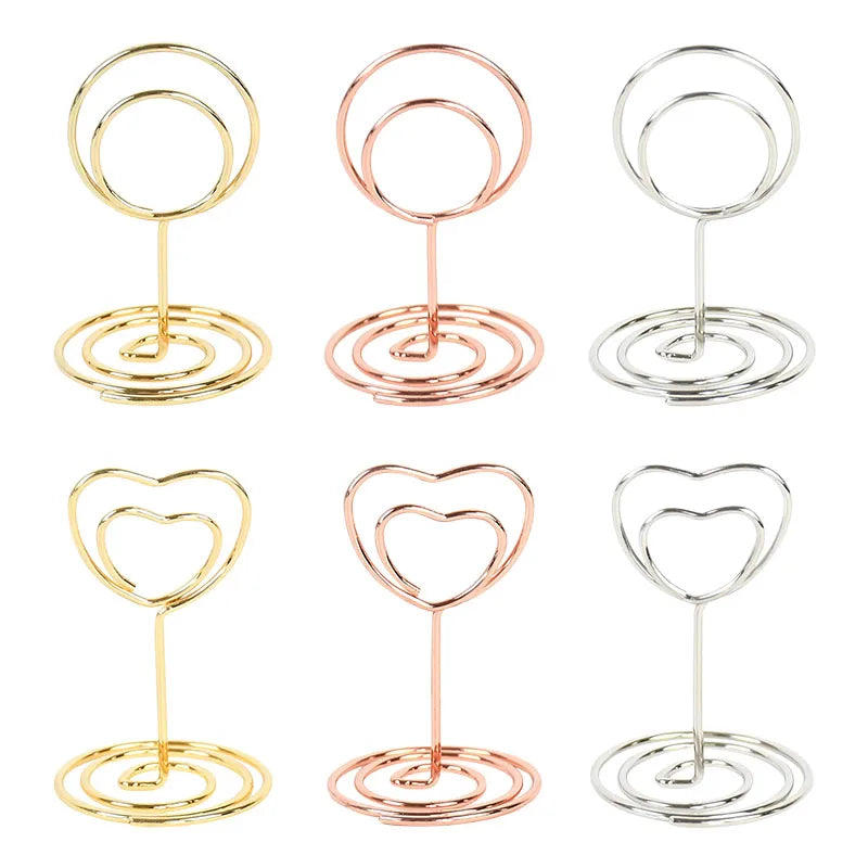 Table Number Card Holders, Metal (10 pack)