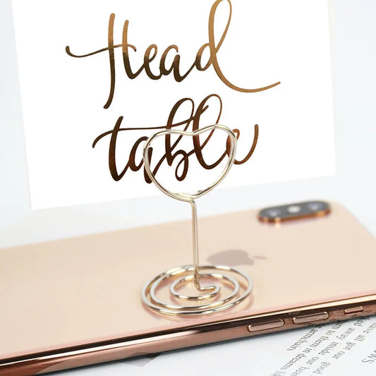 Table Number Card Holders, Metal (10 pack)