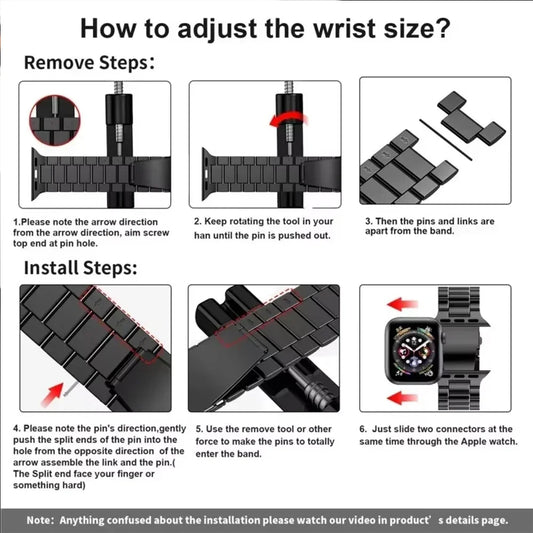 How to remove links to adjust the bracelet size