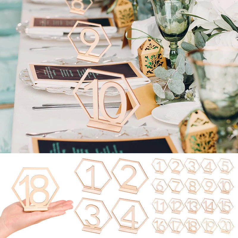 Rustic wooden table number card for weddings