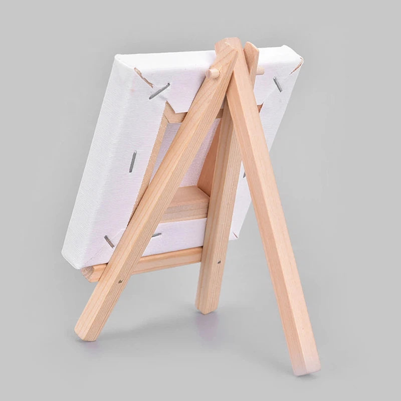 Natural wood mini easel display stand