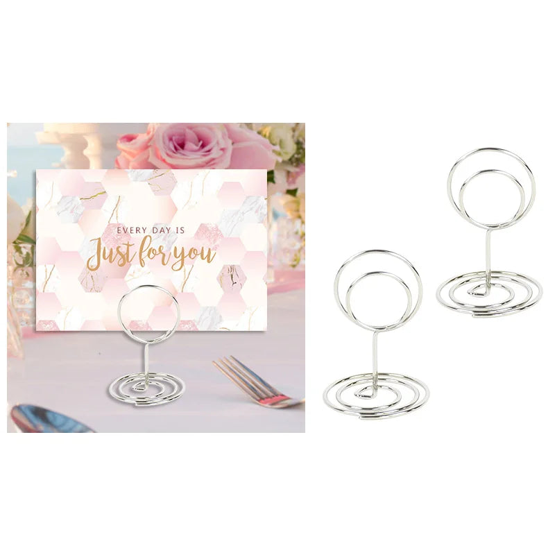 Table Number Card Holders, Metal (10 pack)