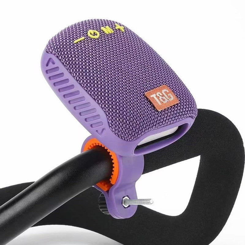 Waterproof Bluetooth bike speaker mounted on bicycle handlebars