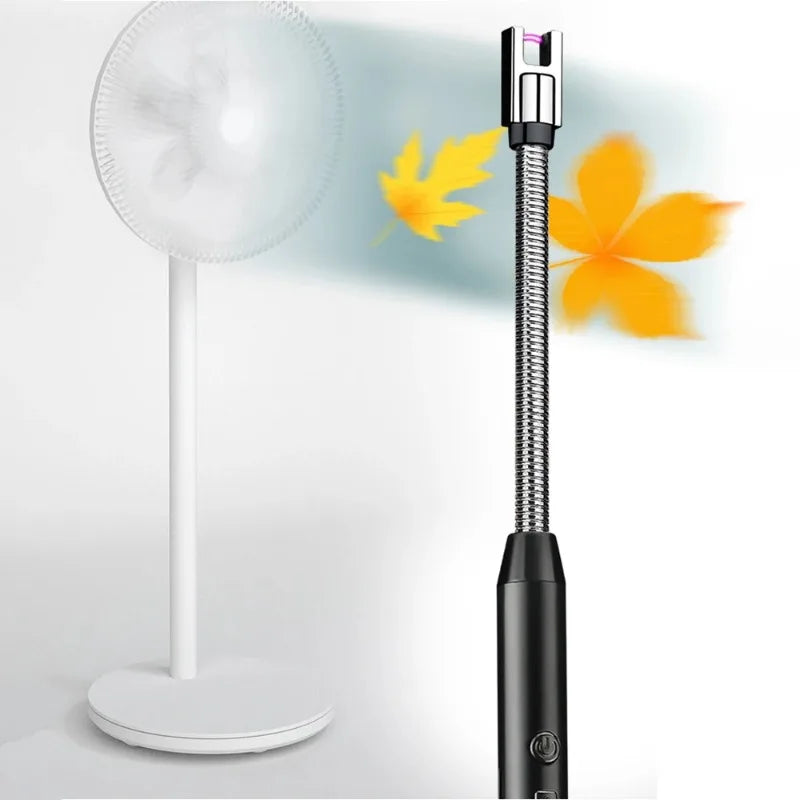USB rechargeable plasma lighter showing charging port