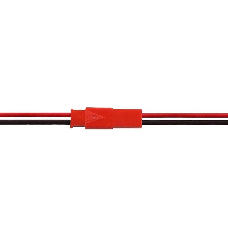 Male and female JST connector plugs close up