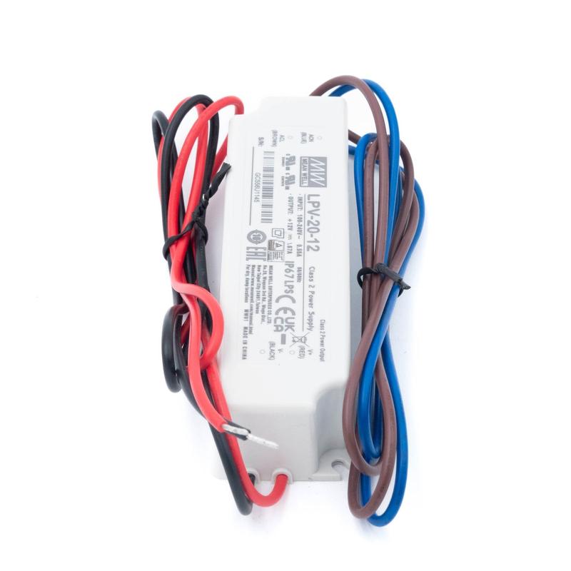LPV-20-12 LED driver wiring connections detail