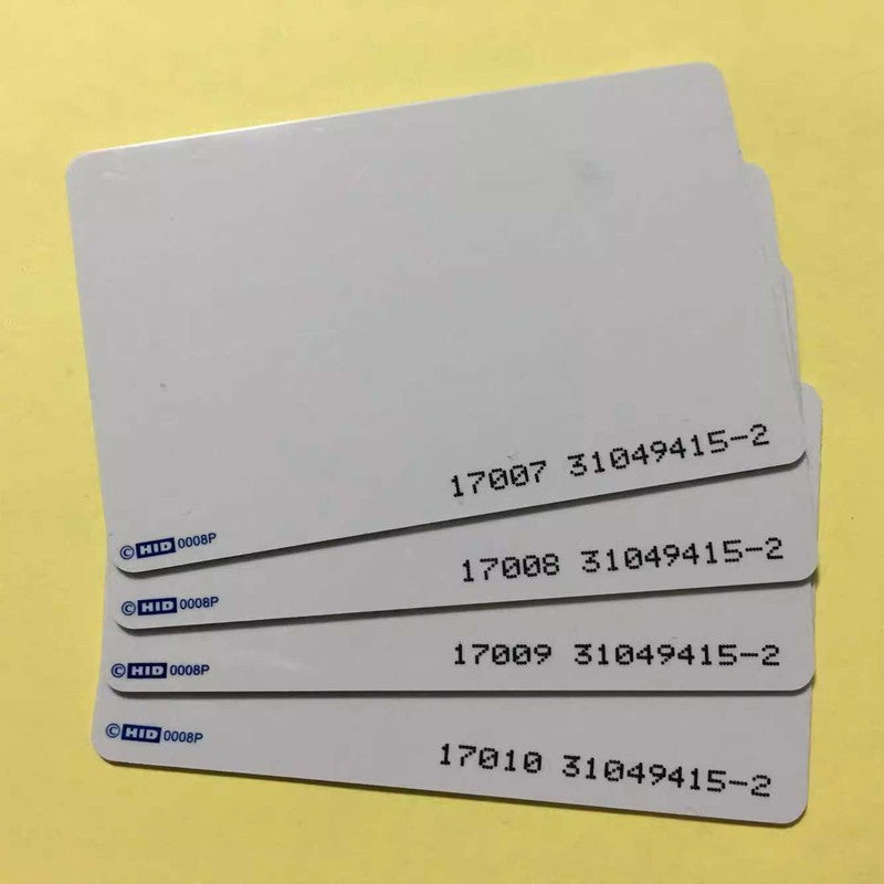 HID RFID access card with unique UID number shown from front