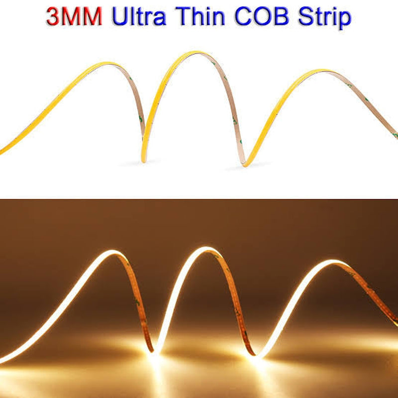 24V COB 480 Super Slim 3mm LED solid light strip - 480 led/m x 5m