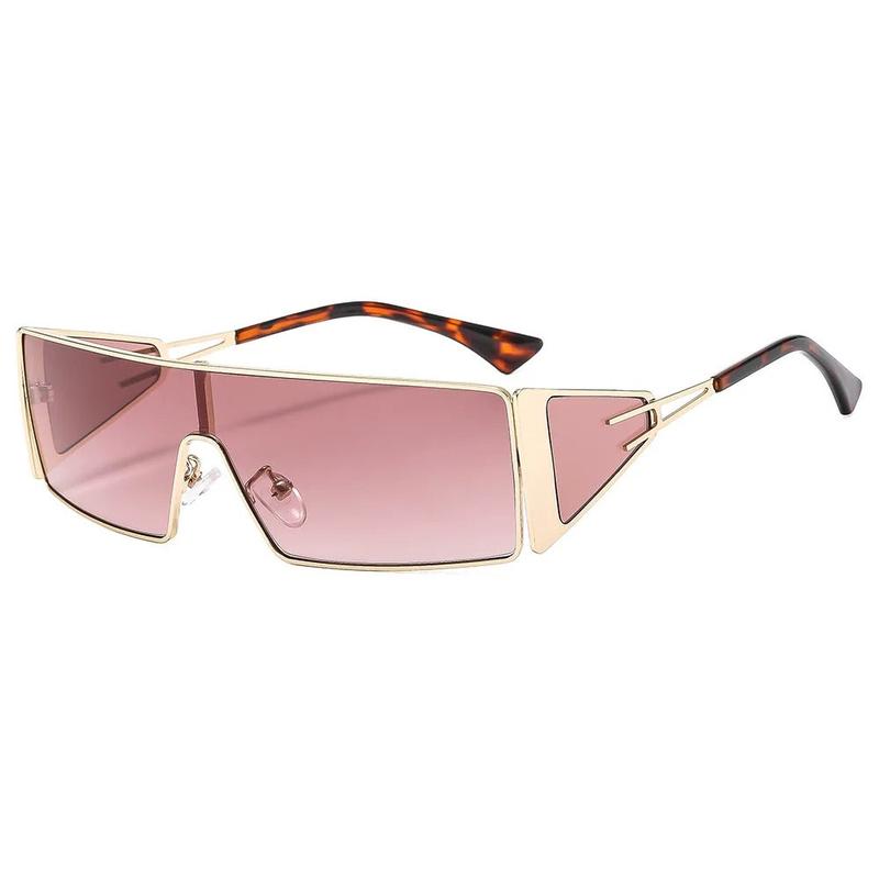 Square metal sunglasses with bold coloured lens design