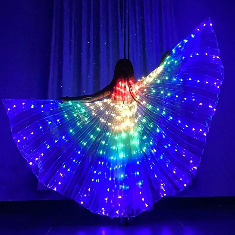 LED Luminous Butterfly Dance Wings lit up during performance