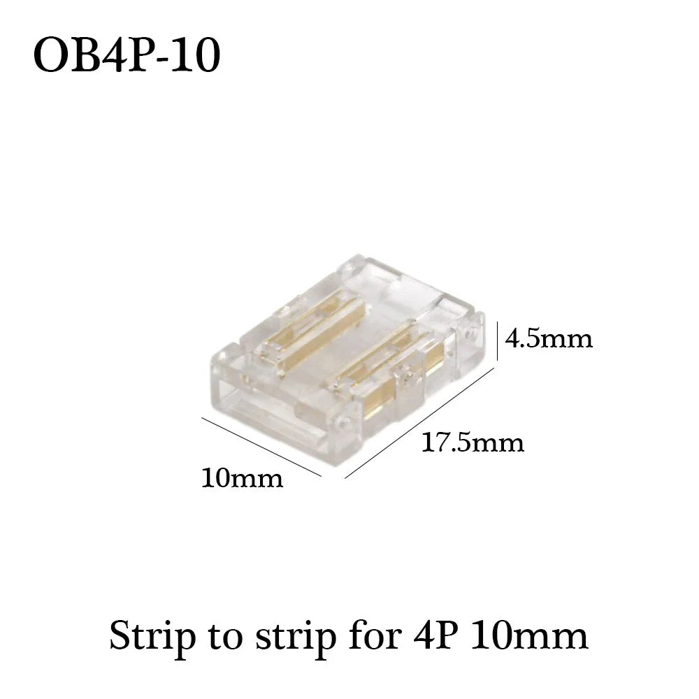 COB LED Quick Solderless Wire Connector for 8mm / 10mm COB / FCOB strips