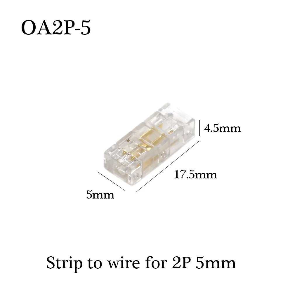 COB LED Quick Solderless Wire Connector for 8mm / 10mm COB / FCOB strips