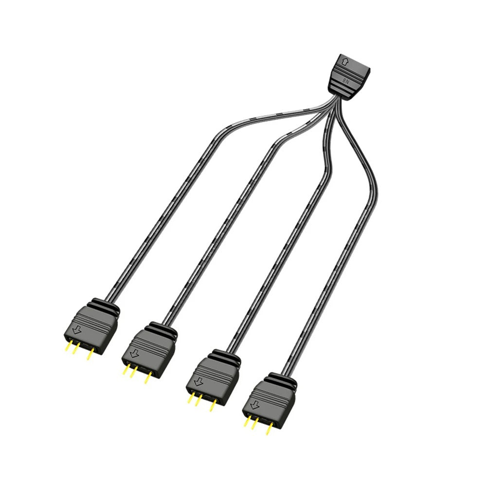 ARGB 1 to 4 splitter 5V 3-Pin - Motherboard Extension Cable