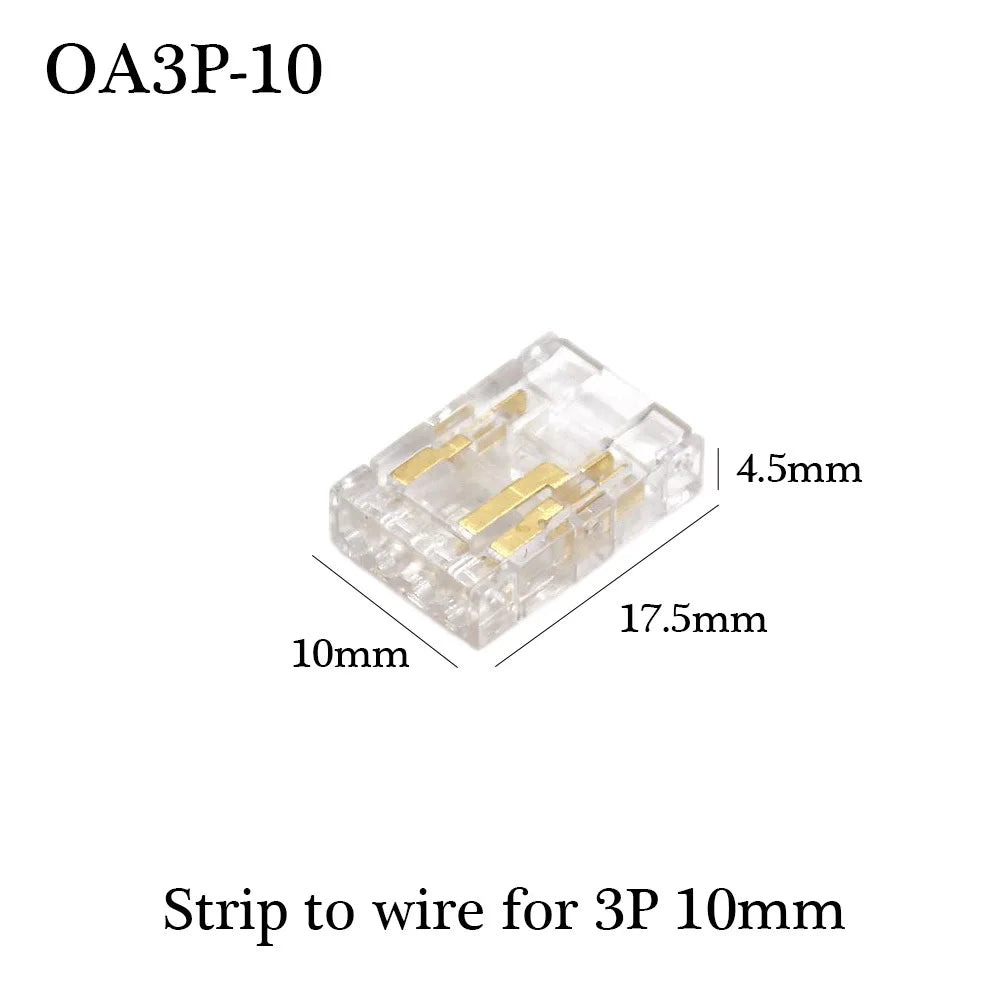 COB LED Quick Solderless Wire Connector for 8mm / 10mm COB / FCOB strips
