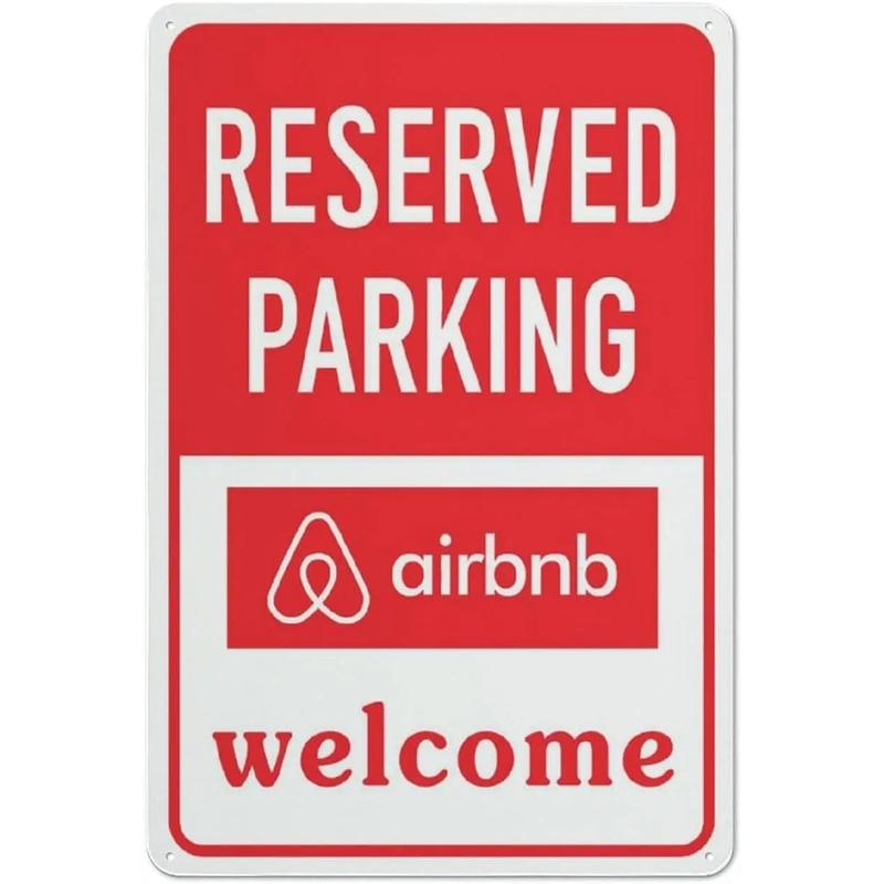 Reserved Parking metal sign 20x30cm for Airbnb and holiday rentals